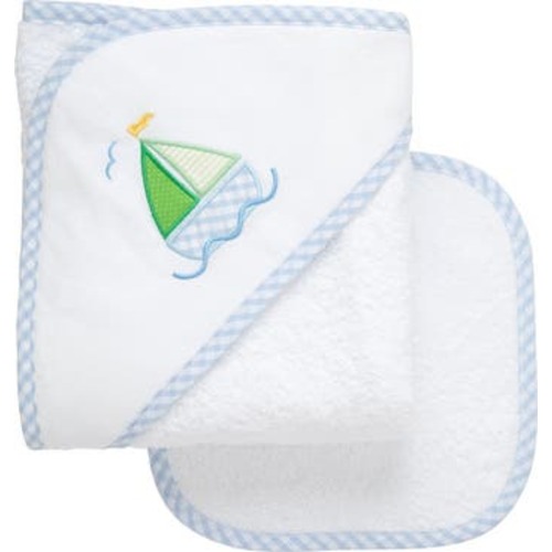 Classic Adventures Applique Hooded Towel & Washcloth Set