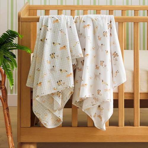 Natural Poochies Jersey Swaddles 2pk