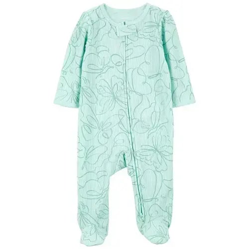 Baby Girl Carter's Butterfly 2-Way Zip Sleep & Play