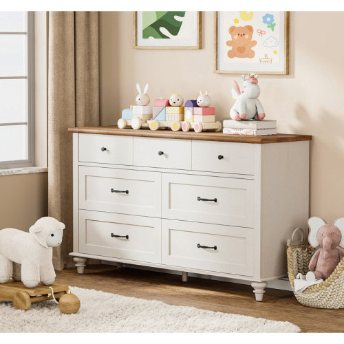 Harriet Bee Kids Dresser With 7 Drawers, Bedroom Dresser For Kids Room, Entryway & Reviews | Wayfair
