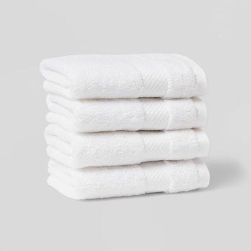 Performance Plus Bath Towel White - Threshold™: Heavyweight Cotton, Fade-Resistant, OEKO-TEX Certified