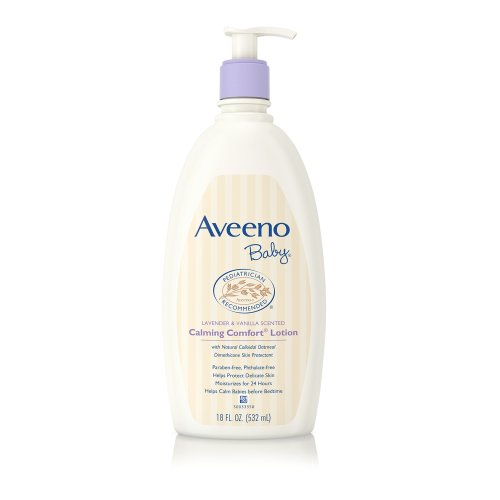 Aveeno Baby Calming Comfort Moisturizing Lotion with Lavender, Vanilla and Natural Oatmeal, 18 fl. oz