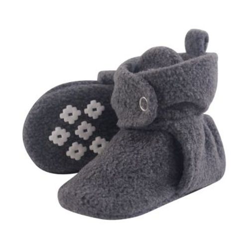 Little Treasure Baby And Toddler Cozy Fleece Booties, Heather Charcoal, 0-6 Months