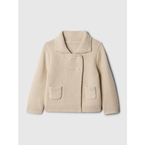 Baby Peacoat Sweater in bedrock beige 3-6 months