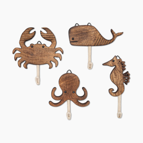 Crane Baby Cove Sea Life 4-Piece Motifs Wall Decor - Cove