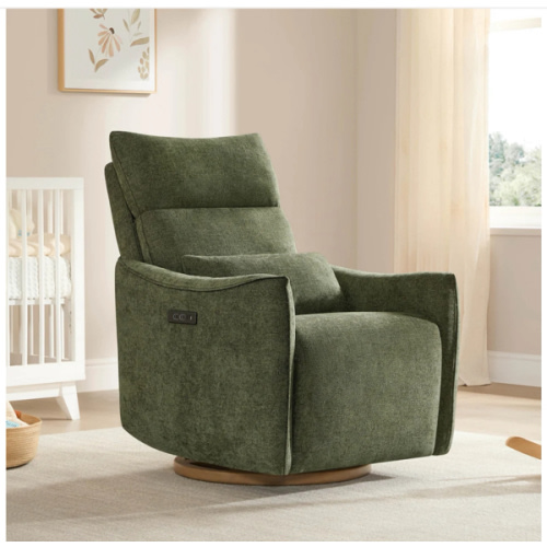 Janice Power Swivel Nursery Glider Recliner with Power Headrest