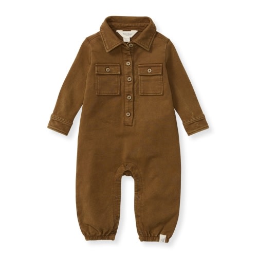 Button Down Organic Cotton Jumpsuit - Hunter – Burt's Bees Baby