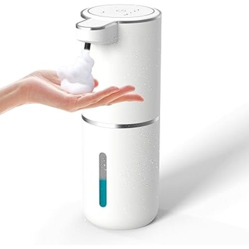 Automatic Soap Dispenser – Touchless Foaming Soap Dispenser 400ml USB Rechargeable Dispenser Electric Wall Mounted 4levels Adjustable Foam Soap Dispenser Pump for Bathroom Kitchen Dish Soap