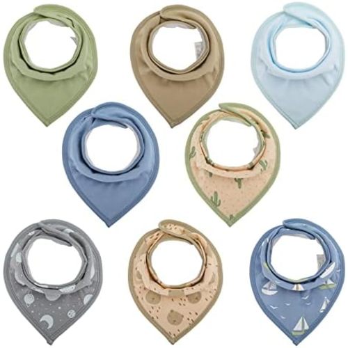 Bandana Drool Bibs Drool Bibs 100% Cotton for Unisex Boys Girls Multiple Colors Baby Bib Set for Teething