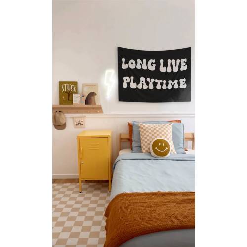 Play All Day Sign Boho Playroom Wall Decor Playroom Sign Lets Play Sign Nursery Tapestry Toddler Room Decor Where The Wild Ones Play Sign