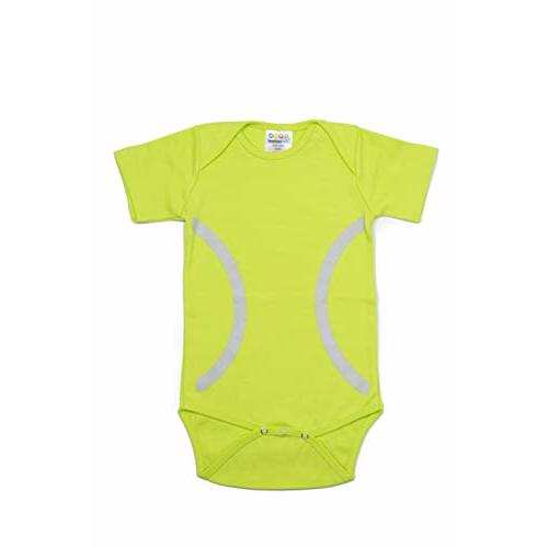 Bambino Sport Baby Sports Clothes - Short Sleeve Tennis Ball Onesie Outfit – Yellow and White