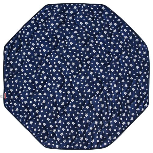 Playpen Mat 8 Panel Navy Fits for Regalo My Play Deluxe Extra Large Portable Play Yard, Non Slip Baby Octagon Playpen Mattress Pad, Navy Star Print Playard Pad