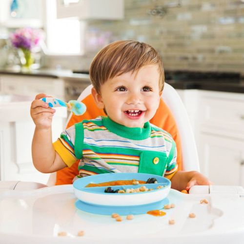 Munchkin Stay Put Divided Suction Toddler Plate - Purple