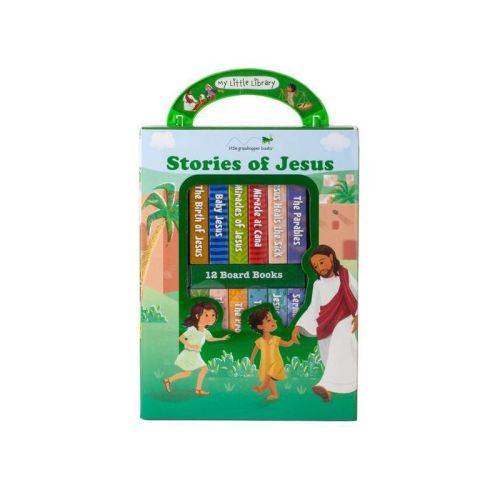 My Little Library: Stories of Jesus (12 Board Books) - by Little Grasshopper Books & Publications International Ltd (Hardcover)