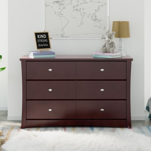 Crescent 6 Drawer Double Dresser