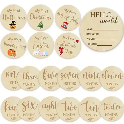 Baby Monthly Milestone Cards - My First Holiday Milestone | Baby - TikTok Shop