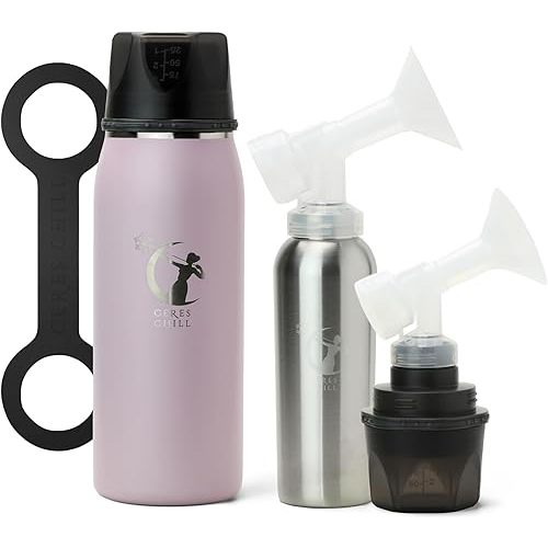 Ceres CHILL OG+ Breastmilk Chiller/Warmer – 12–38oz Portable Breast Milk Cooler, Two Chilling Options & More Capacity – Pump Compatible Container – Dusty Lilac