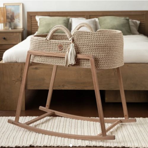 XL Moses Basket with Straight Hood | Safe & Unique by Anzy Home
