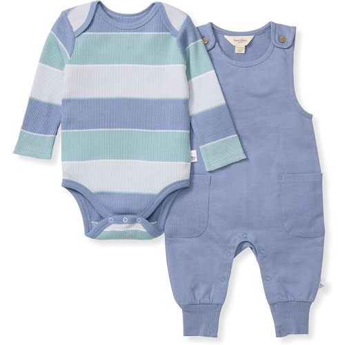 Burt's Bees Baby baby-boys Romper Jumpsuit, 100% Organic Cotton One-piece Short Sleeve Shortall, Long Sleeve Coverall
