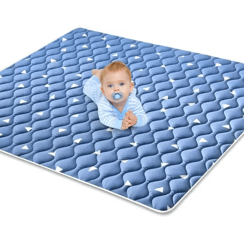 Premium Foam Baby Play Mat, 50x50 Inch Foldable and Machine Washable Crawling Mat, Thicken Soft Baby Play Mats for Floor, Non-Slip Cushioned Baby Playmat for Infants, Babies, Toddlers