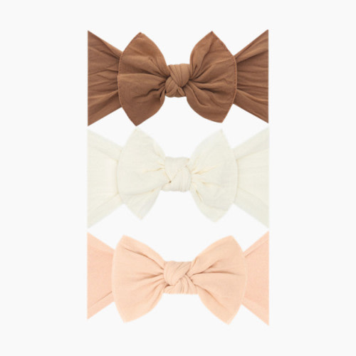 Baby Bling Classic Knot Headband Set (3 pack) - Camel/Oatmeal/Peach