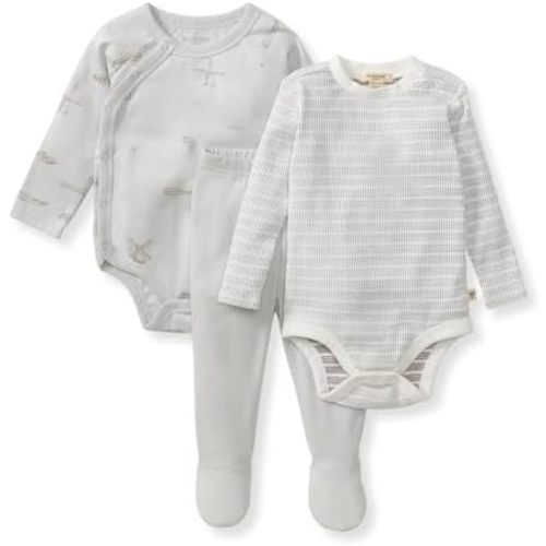 Burt's Bees Baby Unisex Baby Bodysuit and Pant Set, 100% Organic Cotton Infant Outfit