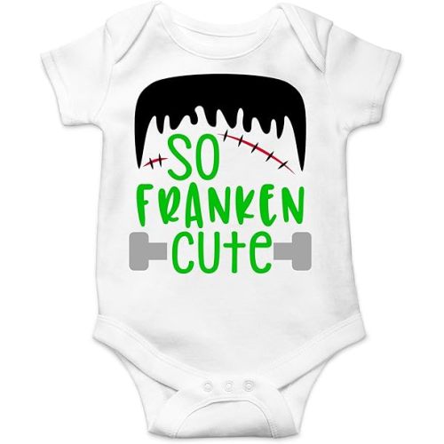 CBTwear So Franken Cute - Funny Frankenstein Halloween Outfit - Cute Infant One-Piece Baby Bodysuit