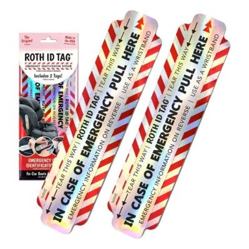 Roth Id Tag Emergency Identification Kit - Black/silver/red - 2pk