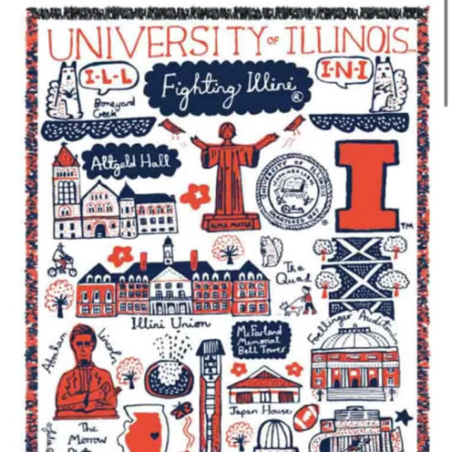 Illinois Fighting Illini Blanket -