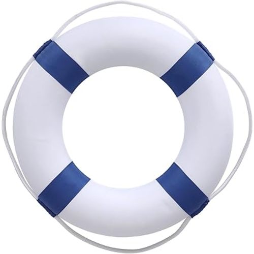 20 Inch / 50cm Pool Safety Life Preserver Throw Ring Buoy- Swim Foam Rings for Swimming Pool Wall Decoration