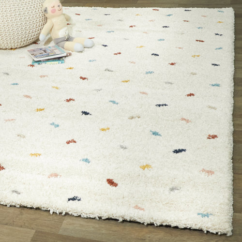 AllModern Mayon Dot Rainbow Colored Shag Area Rug