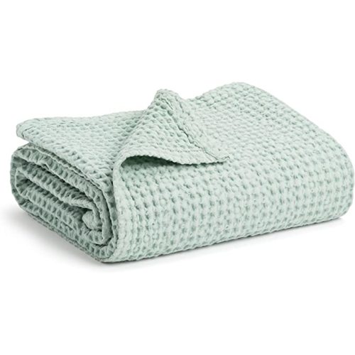 Simka Rose Baby Waffle Blanket, 100% Soft Cotton Lightweight Blanket – Receiving Baby Toddler Blanket for Boys and Girls - 36 X 40 Inches (Clay) - Sage