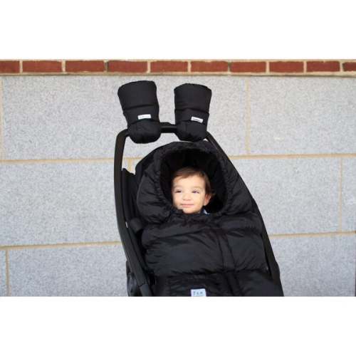 Warmmuffs, Black Plush - 7AM Enfant | Maisonette