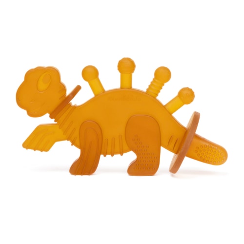 Bambeado Dibly Amber - Baltic Amber & Natural Rubber Dinosaur Teether with Toot – Bambeado