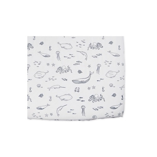 Pehr Bunny Hop Organic Cotton Crib Sheet, Life Aquatic