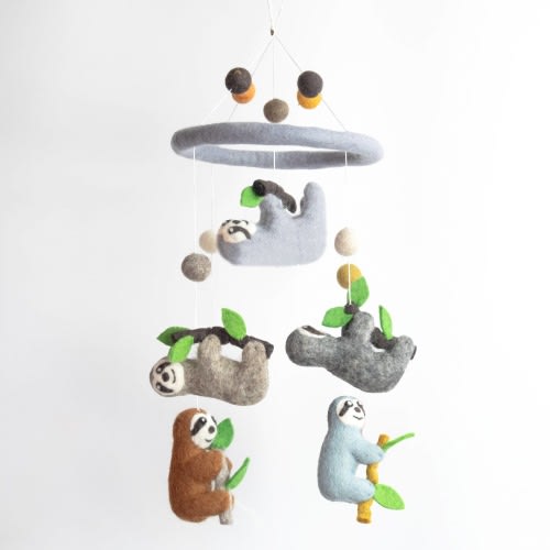 Sloths - Felt Baby Mobile – Bright Beginnings Boutique