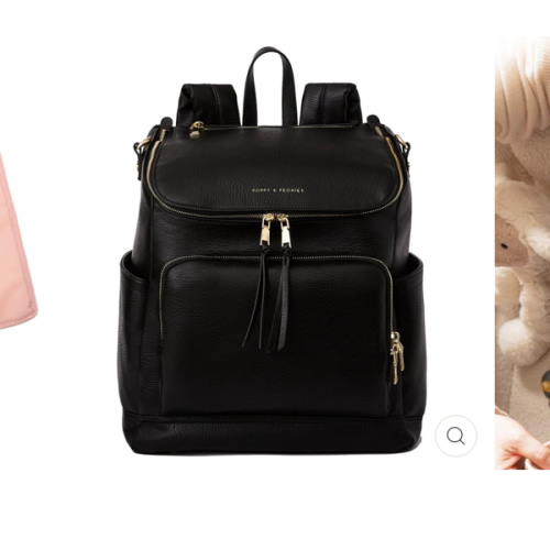 Lullaby Diaper Backpack Black | Poppy and Peonies – Poppy & Peonies