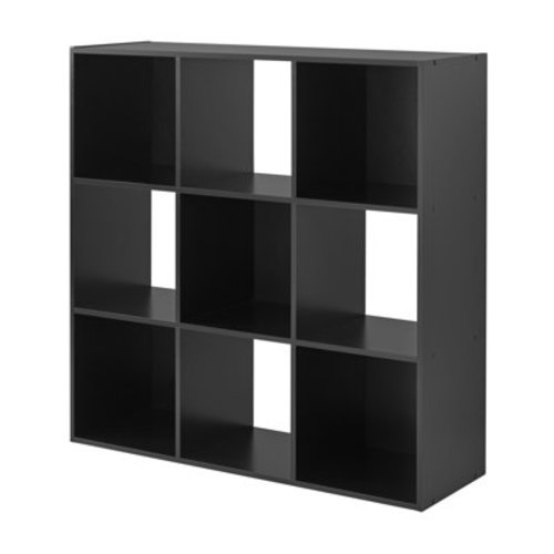 Mainstays 11" 9-Cube Storage Organizer, Black