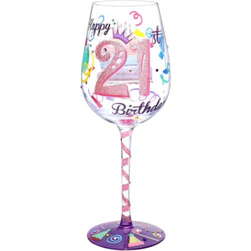 NymphFable Hand-painted Wine Glass 21st Birthday Gift Artisan Painted 15oz Personalised Gift for Her