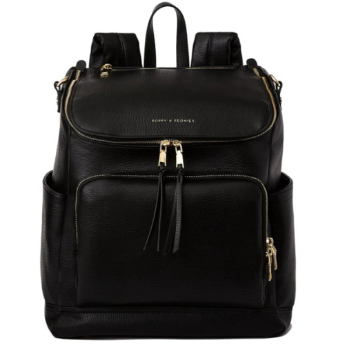 Lullaby Diaper Backpack Black | Poppy and Peonies – Poppy & Peonies