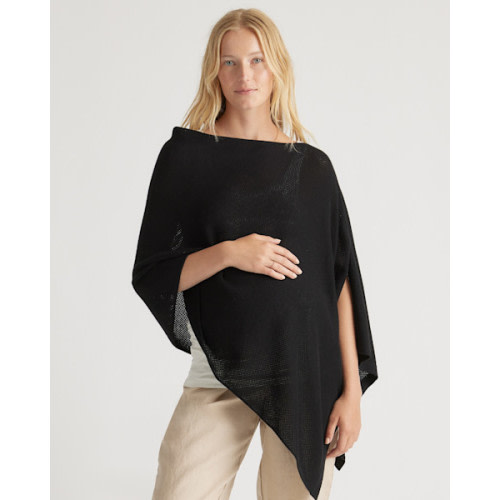 Lightweight Cotton Cashmere Nursing Shawl in Heather Oatmeal