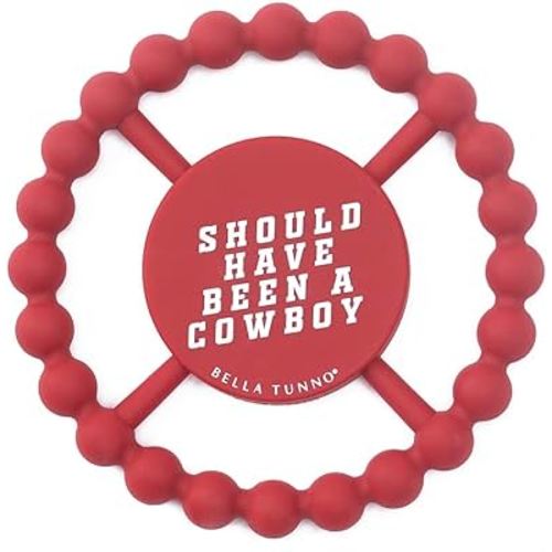 Baby Teether by Bella Tunno, Silicone Teethers for Babies 3-6 Months, 6-12 Months, Baby Toys, Pacifier, Teething Relief, Boys, Girls, Cowboy