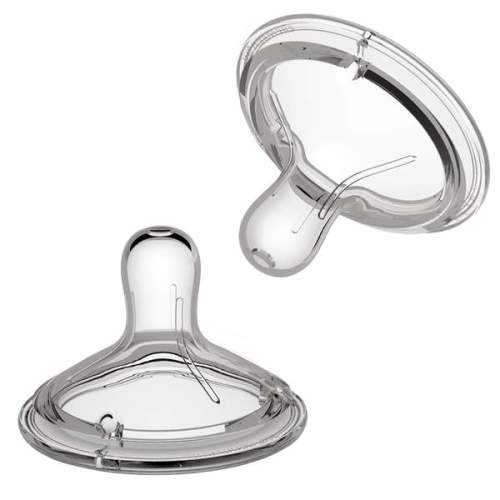 Silicone Baby Bottle Nipples, 5 Flow Rates, 2-Pack