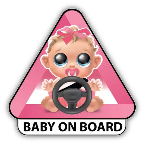 Baby On Board Girl Sticker Phone Decal Water Bottle Stickers Car Decals, Laptop Sticker