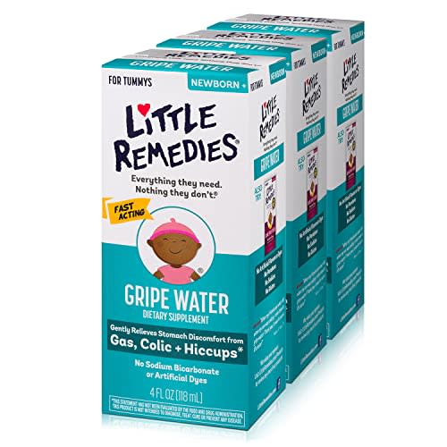 Little Remedies Gripe Water, Colic & Gas Relief, Safe for Newborns, 4 fl oz, 3 Pack