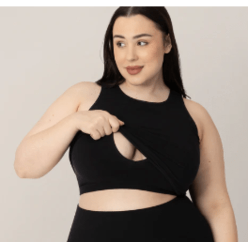 Sublime® Bamboo Maternity & Nursing Longline Bra | Black