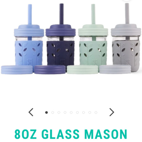 8oz Glass Mason Jar Drinking Tumblers + Food Storage