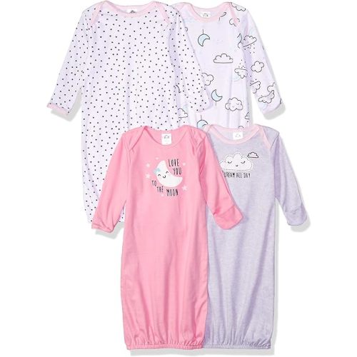 Gerber Baby Boy and Girls 4-Pack Sleeper Gown