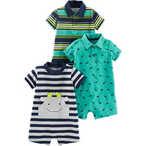 Simple Joys by Carter's Baby Boys' Rompers, Pack of 3