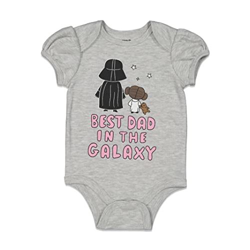 STAR WARS Father's Day Christmas Baby Girls Bodysuit Newborn to Infant Sizes (Newborn - 24 Months)